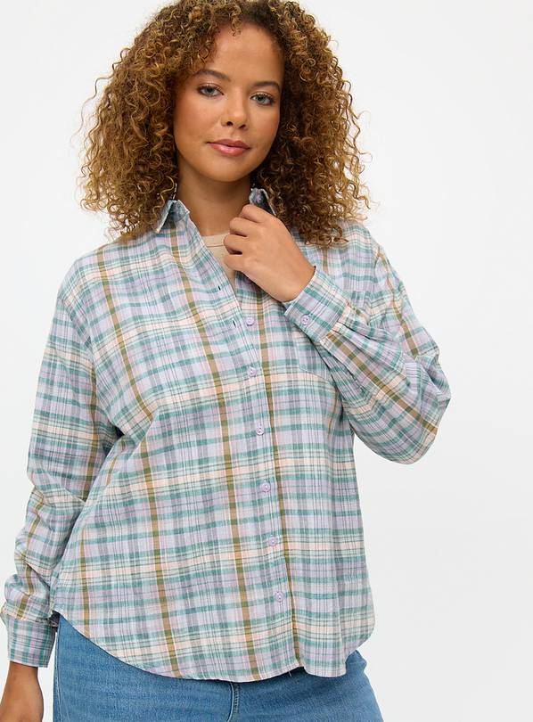 Checked shirt womens h best sale